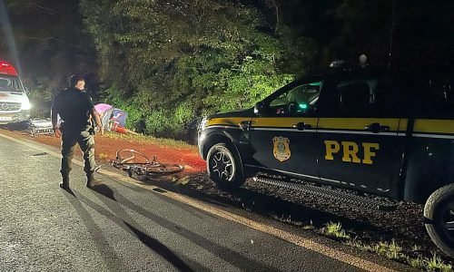 Ciclista fica gravemente ferido após colisão com caminhão na BR-285, em São Borja